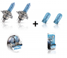 Галогенная лампа PHILIPS BlueVision Ultra H4 12V 60/55W, комплект 4шт,12342BVUSM