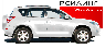 Рейлинги на крышу APS 0243-БП-03 Toyota RAV4 (III) полимер черный (Тойота РАВ4 2006-2012 короткая база, АПС)
