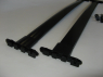 Поперечины для рейлингов низкие DB Roof Rack Toyota RAV4 III 2006-2012 OE Style черные (Тойота Рав4, черные алюминиевые детали)