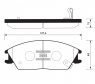 Колодки тормозные передние Sangsin SP1047 комплект 4шт (Accent, Getz 58115-241S0)