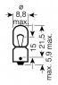 Лампа МАЯК T4W 12V 4W 1шт, 61204