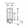 Лампа МАЯК Ultra W5W 12V 5W 1шт, 81205бц